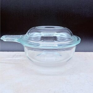 Vintage Clear Glass Pyrex “Grab It” Casserole Dish 601-B 601-C 1970's